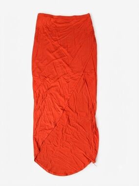 UK2LA Vibrant Orange High Slit Maxi Skirt Women's Size Small S/P